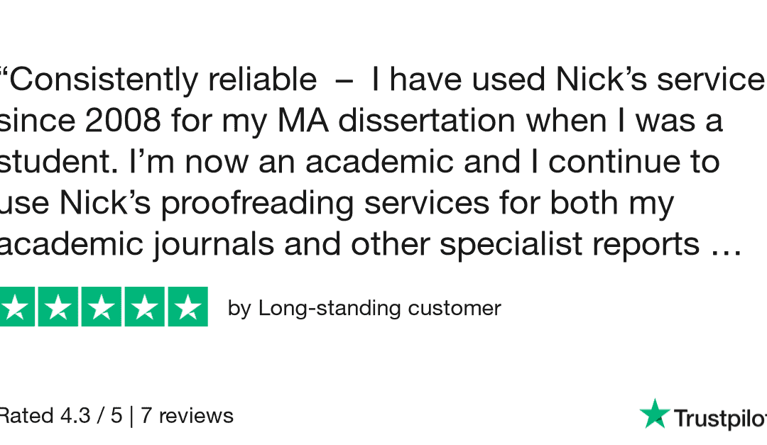 This proofreading testimonial really touched me
